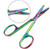 WDL Multi Titanium Color Rainbow Stitch Scissors 3.5 inch Stainless Steel