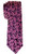 Retreez Classic Paisley Pattern Woven Microfiber Skinny Tie - Purple and Pink