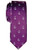 Retreez Classic Anchor Pattern Woven Microfiber 2 inch Skinny Tie - Dark Purple