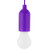 Global Gizmos Portable LED Bulb Light On A Rope Hanging Pull Cord Reading Lamp White Battery Operated - Purple