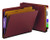 Smead End Tab Pressboard Classification File Folder with SafeSHIELD Fasteners, 2 Dividers, 2" Expansion, Letter Size, Red, 10 per Box (26860)