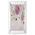 Lyzelre Grunge Fitted Crib Sheet Baby Pink Petals Spring Composition with Flowers and Butterflies Vintage Style Print Microfiber Silky Soft Toddler Mattress Sheet Fitted 28 inchx 52 inchx 8    for Boys Girls