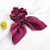 Satin Rabbit Ears Candy Color Hair Scrunchie Bows Ponytail Holder Hairband Bow Knot Scrunchy Girls Hair Ties Hair Accessories