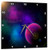 3dRose Bright Pink Planet on a Starry Sky with Bokeh Accents in Outer Space - Wall Clock, 13 by 13-Inch (DPP_213649_2)