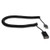 USB 2.0 Male to Female Spiral Coiled Adapter Cable 1M 3.2Ft Spring Telescopic Extension Wire Cord Black for Charging Data Transmission