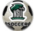 R and R Imports Northeastern State University Riverhawks 4-Inch Round Soccer Ball Vinyl Decal Sticker