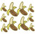 Ximkee-10 Pack- Delicious Yellow Banana Sequin Sew Iron On Embroidered Patches Appliques -Banana-