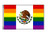 3X5 Mexico Rainbow Gay Pride Flag 3 X5  House Banner Brass Grommets