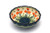 Polish Pottery Bowl - Shallow Scalloped - Small - Peach Spring Daisy