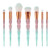 7 Pcs Makeup Brush Set with Plastic Handle Nylon Brush Makeup Artist Beginner Professional Beauty Tools