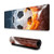 Large Gaming Mouse Pad Water and Fire Football Extended Mouse Pads Non-Slip Rubber Base Waterproof Keyboard Pad Desk Mat for Game Work Office 31.5×11.8 Inch