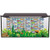 ScottDecor Aquarium Background Hearts Patchwork Colorful Forms Static Cling L36 X H16 Inch