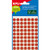 Apli 8mm Diameter Mini Label - Red -Pack of 288-