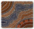 Lunarable Art Mouse Pad  Aboriginal Culture Inspired Abstract Nature Scene Native Australian Illustration  Rectangle Non-Slip Rubber Mousepad  Standard Size  Brown Blue Orange