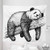 Lunarable Black and White Tapestry King Size  Giant Panda Bear Sleeping on Large Branch Fluffy Creature with Patches  Wall Hanging Bedspread Bed Cover Wall Decor  104 inch X 88 inch  Black White