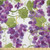 Lunarable Grape Fabric by The Yard  Vineyard Concept with Violet Tone Ripe Fresh Grapes Organic Viticulture  Microfiber Fabric for Arts and Crafts Textiles  and  Decor  Violet Purple and Green