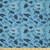 Lunarable Turtle Fabric by The Yard  Top View of Monochrome Aquatic Layout Swimming Sea Creatures in Water  Microfiber Fabric for Arts and Crafts Textiles  and  Decor  1 Yard  Sky Blue and Night Blue