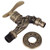 G1 2 inch Brass Water Tap Washing Machine Faucet Wall Mounted Single Cold Tap Elegant Handle for Bathroom for Mop Pool