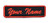 Custom Name Tag Embroidered Sew or Iron on Patch -Red and Black tag-