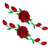 ?????? Iron on Sew on Applique Patch Embroidered Rose Flower -1 Pair-