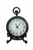 Creative Co-op Black Pewter Mantel Clock with Stand