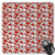 BGLKCS Floral Mouse Pad  Pattern of Flowers on a Pale Toned Background Romantic Spring Petals Leaves  Standard Size Rectangle Non-Slip Rubber Mousepad  Pale Grey Ruby Grey