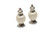Julia Knight Peony Salt and Pepper Set, 4-Inch, Snow, White