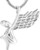 AEGW Jewelry Memorial Pendant Pet urn  Dog ash  Lady Cremation Token  Stainless Steel Cremation Angel Pendant  Lady urn  Memorial Jewelry