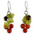 NOVICA Multi-Gem Carnelian .925 Sterling Silver Beaded Earrings  Breezy