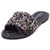 Shoe Land Joli Women s Open Toe Rhinestone Flat Sandals Glitter Slide Slip On Shoes MultiSQ 8.0