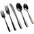 Teyyvn 40-Piece Stainless Steel Flatware Silverware Cutlery Set, Black