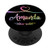 Amanda Heart Rainbow Personalized Name Black Amanda Gift PopSockets PopGrip  Swappable Grip for Phones  and  Tablets