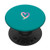 Rainbow Minimalist Heart Teal PopSockets PopGrip  Swappable Grip for Phones  and  Tablets