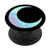 Rainbow Crescent Moon Black PopSockets PopGrip  Swappable Grip for Phones  and  Tablets