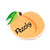 Peachy Peach Fruit Embroidered Patch with Iron on Adhesive