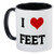 CafePress I Love FEET Mug Unique Coffee Mug  Coffee Cup