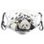 ETHAICO Fillter Cloth for Adult Watercolor Panda with Butterflies On A White Background Reusable Windproof Cloth Half Face Double Protection