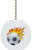 Flaming Soccer Ball Solid Ceramic Fan Pull