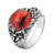 HIJONES Men s Stainless Steel Gothic Biker Dragon Eye Ring Red Gem Stone Vintage Size 10
