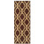 Custom Size Brown Moroccan Trellis Rubber Backed Non-Slip Hallway Stair Runner Rug 22in X 1ft