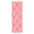 Custom Size Pink Moroccan Trellis Rubber Backed Non-Slip Hallway Stair Runner Rug 22in X 3ft