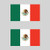 Two Pack Mexican Flag Sticker FA Graphix Decal Self Adhesive Vinyl Mexico