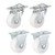 uxcell 1.5 Inch Caster Wheel PP Top Plate Mounted  132lb Total Load Capacity  Pack of 4 -2 Pcs Swivel  2 Pcs Fixed-