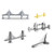 Set of 5 Metal Earth 3D Laser Cut Bridge Models: Brooklyn Bridge, Sundial Bridge, Gold Rare Earth Golden Gate Bridge, Silver Golden Gate Bridge, & London Tower Bridge