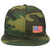 Armycrew Oversize XXL Small Side USA Flag Patch Camouflage Flatbill Mesh Snapback Cap - Camo Black - 2XL