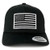 Armycrew Flexfit Oversize XXL Black White USA Flag Patch Retro Trucker Mesh Cap - Black - 2XL