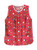 AmeriMark Patterned Womens Snap Front Cobbler Apron Vest with Two Patch Pockets Red Star Large