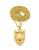 Fashion 21 Iced Out Micro King Crown Roaring Lion Pendant 2mm 24 inch Rope Chain Necklace in Gold Tone