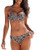 Blibea Women s Leopard Push Up Bikini Sets Halter Swimsuits Bandeau Bathing Suits Two Piece Swimwear Medium Leopard