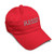 Soft Baseball Cap Resist Silver Embroidery Twill Cotton Dad Hats for Men  and  Women Buckle Closure Red Design Only